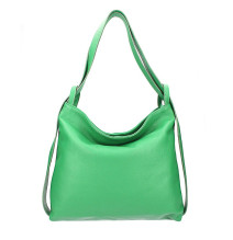 Leather shoulder bag 579 green Made in Italy