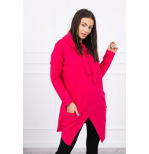 Tunic with envelope front oversize MI0017 fuxia