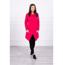 Tunic with envelope front oversize MI0017 fuxia