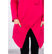 Tunic with envelope front oversize MI0017 fuxia
