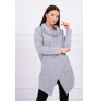 Tunic with envelope front oversize MI0017 gray