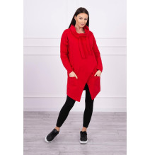 Tunic with envelope front oversize MI0017 red