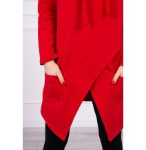 Tunic with envelope front oversize MI0017 red
