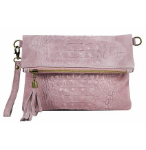 Krokodilbőr kézitáska 630 rózsaszín