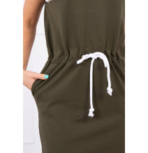 Kleid mit Taschen und Kapuze MI8982 khaki
