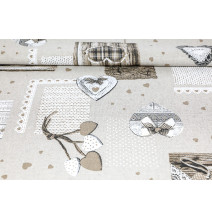 Stoffe mit taupe Herzen