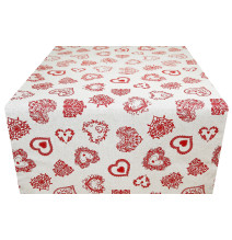 Fabric red hearts