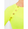 Dámske šaty zdobené gombíkmi MI5198 neónovo žlté