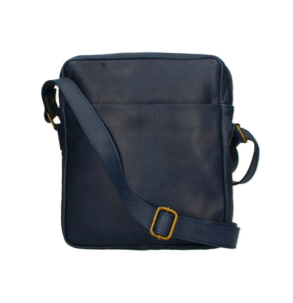 Tracolla in Vera Pelle MI66 blu navy