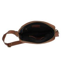 Genuine leather Shoulder bag MI66 dark blue