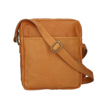 Leder-Umhängetasche MI66 cognac