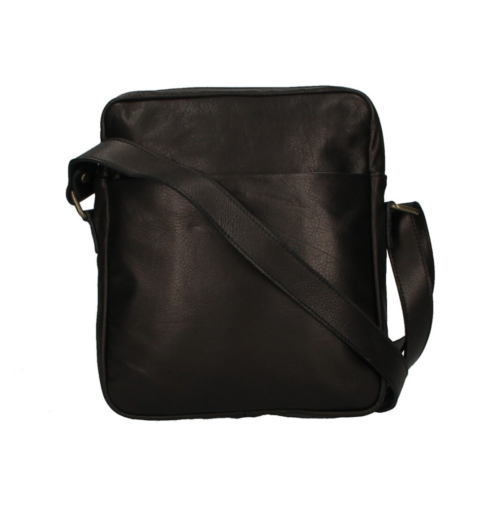 Pánska kožená taška MI66 čierna Čierna