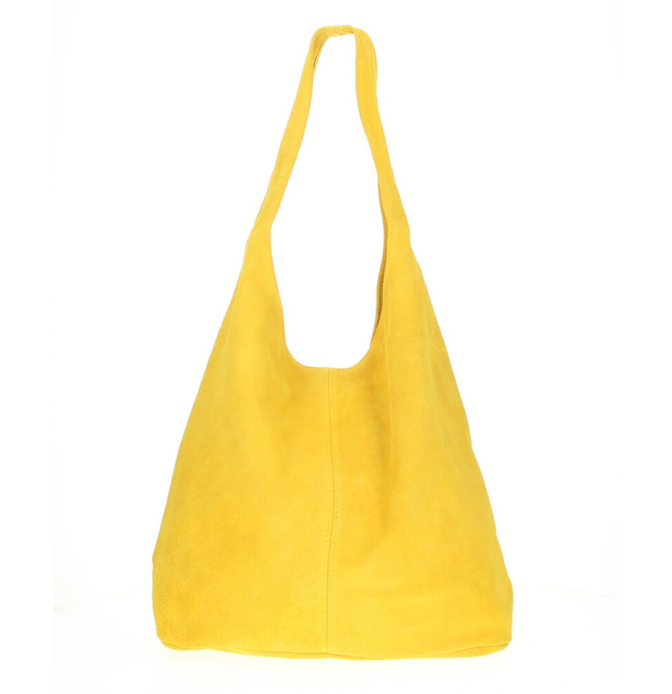 Suede Leather Maxi Bag  804A yellow