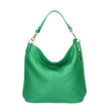 Leather shoulder bag 981 green Made in Italy