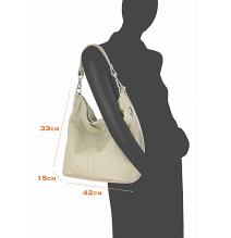 Borsa a spalla in vera pelle 981 verde Made in Italy