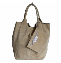 Maxi Ledertasche 804 taupe