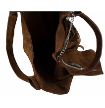 Genuine Leather Maxi Bag  804 taupe