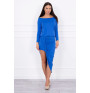 Women's asymmetrical dress MI8923 blue