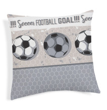 Povlak na polštář Fotbal šedý 40x40 cm Made in Italy