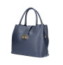 Woman Leather Handbag 1137 dark blue