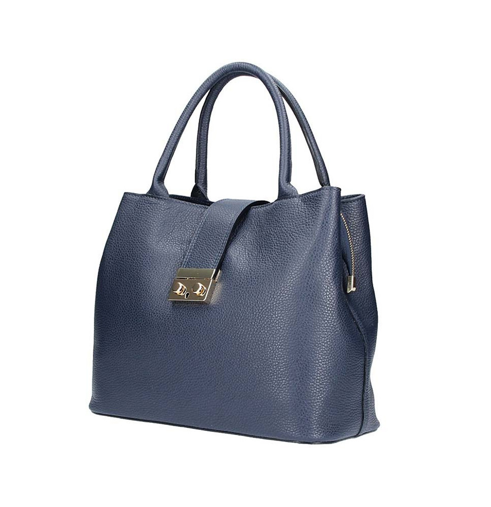 Woman Leather Handbag 1137 dark blue