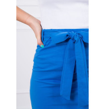 Dámska sukňa previazaná v páse MI8984 modrá