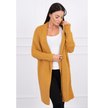 Dámsky sveter s rukávmi typ netopiera MI2019-13 okrový
