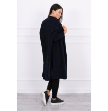 Dámsky sveter s rukávmi typ netopiera MI2019-13 tmavomodrý