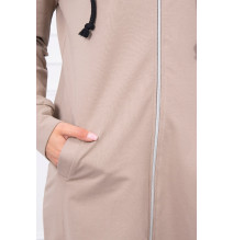 Hooded dress with e hood  MI8924 dark beige