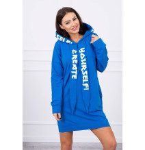 Dress with hood MI0042 blue