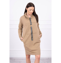 Šaty s kapucňou Bonjour MI0153 camel
