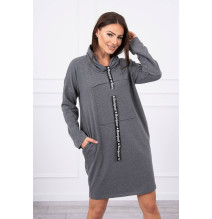 Šaty s kapucňou Bonjour MI0153 grafitové