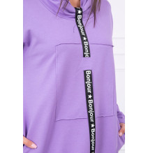 Šaty s kapucí Bonjour MI0153 fialové