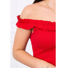 Šaty so zdobenými ramienkami MI9097 červené