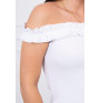 Šaty so zdobenými ramienkami MI9097 biele