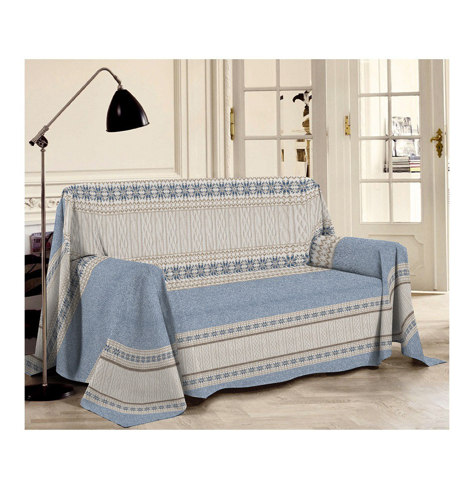 Blanket on the couch Trikot blue