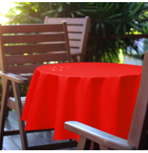 Round garden tablecloth Ø 150 cm light red