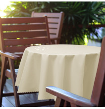 Tovaglia da giardino rotonda Ø 150 cm beige chiaro