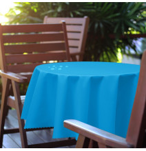 Round garden tablecloth Ø 150 cm dark turquoise