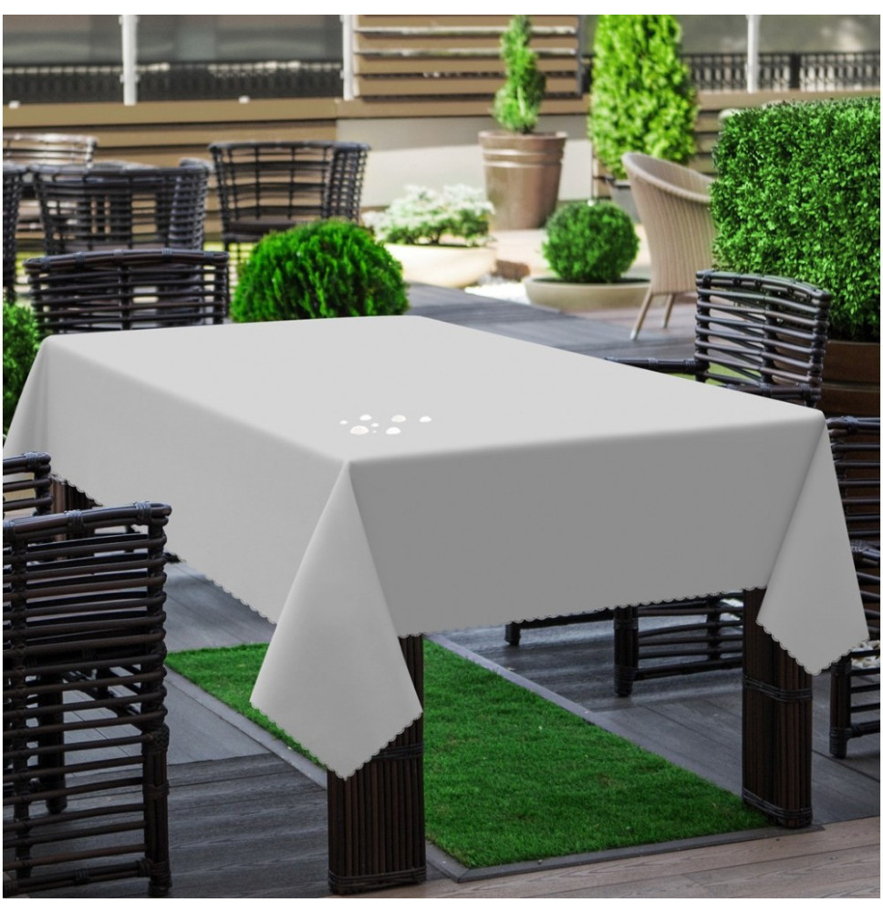 Garden tablecloth light gray