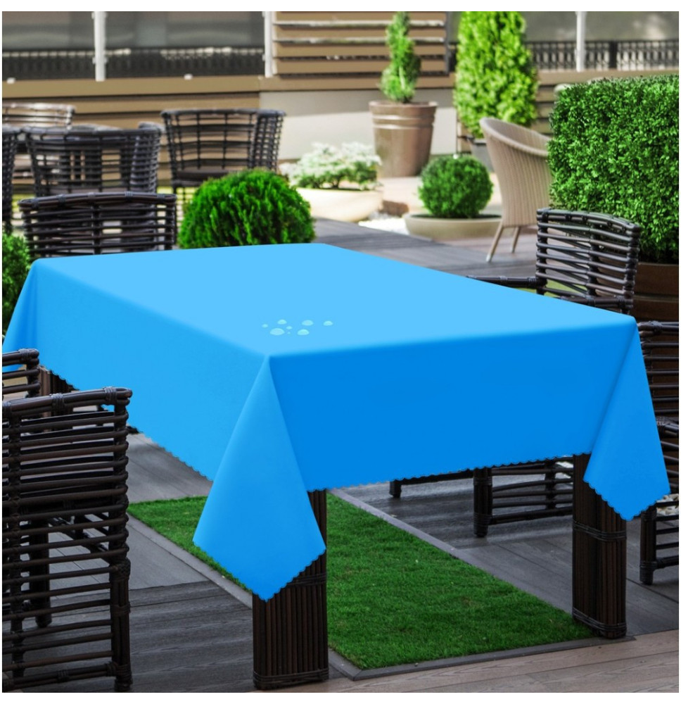 Obrus záhradný hladký svetlomodrý