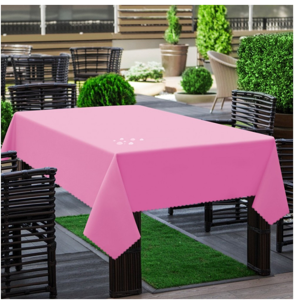 Garden tablecloth light pink