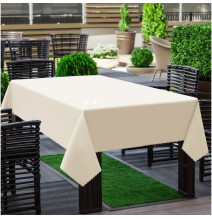 Obrus záhradný hladký krémový