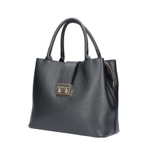 Damen EchtLeder Handtasche 1137 schwarz