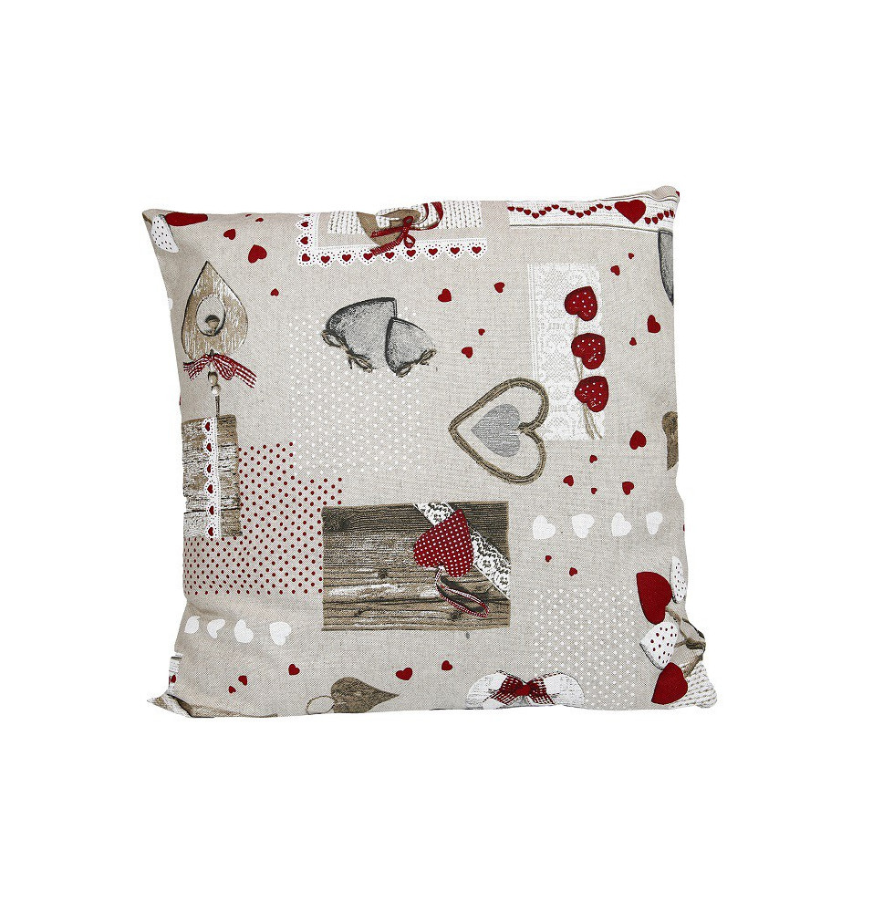 Pillowcase 40x40 cm red hearts