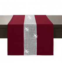 Runner Glamour with zircons bordeaux