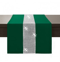 Runner Glamour with zircons dark green