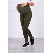 Těhotenské kalhoty MI3672 khaki