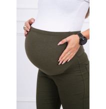 Těhotenské kalhoty MI3672 khaki
