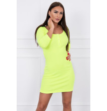 Dress with a neckline for naps yellow neon